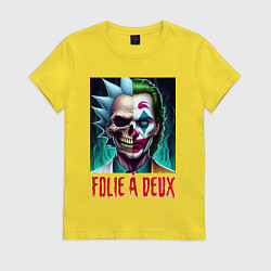 Женская футболка Rick Sanchezs skull and the Joker - collab