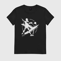 Женская футболка Динамичная игра в настольный теннис