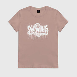 Женская футболка Плавание в стиле граффити