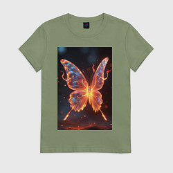 Женская футболка Огненная бабочка