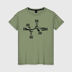 Женская футболка Химическая формула спирт
