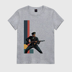 Женская футболка Поп-арт, белогвардеец