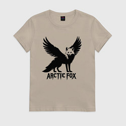 Женская футболка Арктический лис-феникс