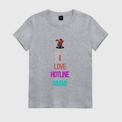Женская футболка I love Hotline Miami