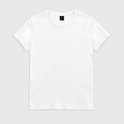 Футболка хлопковая женская Ярость девушки самурая, цвет: белый