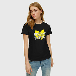 Футболка хлопковая женская Protect ya neck Wu-Tang, цвет: черный — фото 2