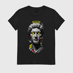 Футболка хлопковая женская Давид, цвет: черный