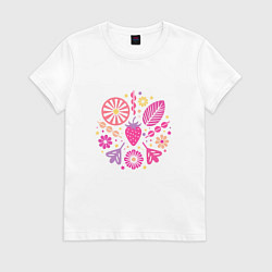 Женская футболка Ягоды абстракция