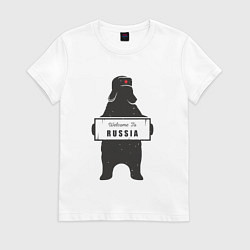 Женская футболка Россия добро пожаловать