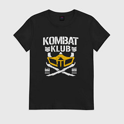 Футболка хлопковая женская Kombat klub, цвет: черный