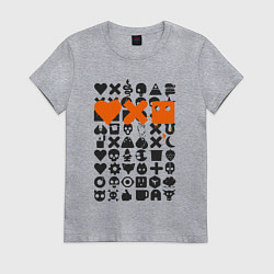 Футболка хлопковая женская Love Death and Robots двухсторонний, цвет: меланж