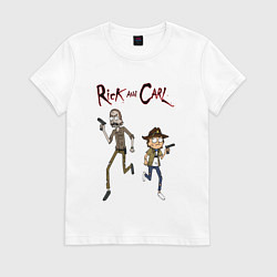 Женская футболка Рик и Карл