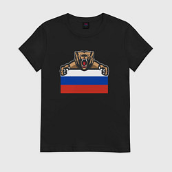 Женская футболка Russian bear