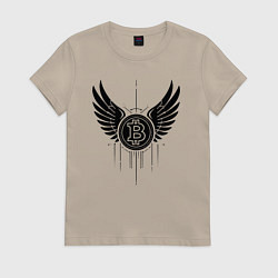 Женская футболка Крылья биткоина
