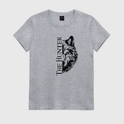 Женская футболка Волк охотник