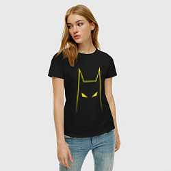 Футболка хлопковая женская Batman minimalism, цвет: черный — фото 2