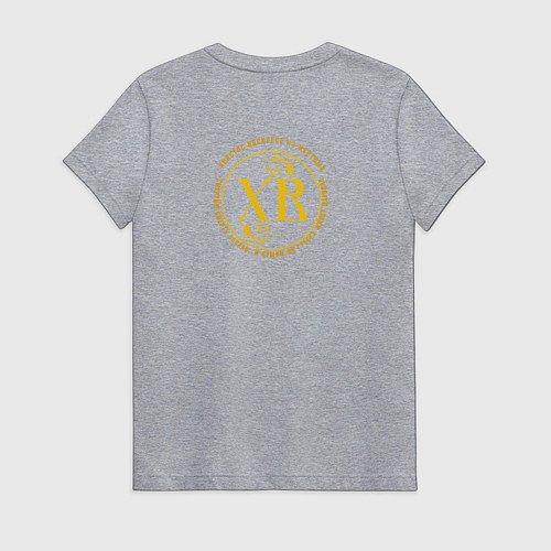 Женская футболка Христос воскресе желтый узор / Меланж – фото 2