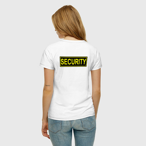 Женская футболка Security охрана / Белый – фото 4