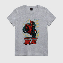 Футболка хлопковая женская Speed demon, цвет: меланж