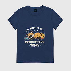 Женская футболка Супер продуктивный енот