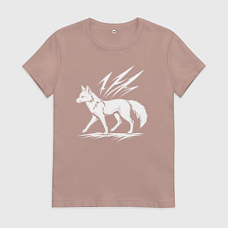 Женская футболка Лисица с молниями