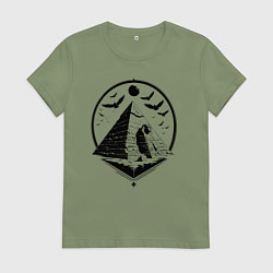 Женская футболка Сфинкс в пирамиде
