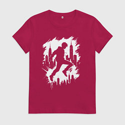 Женская футболка Прыжок над городом