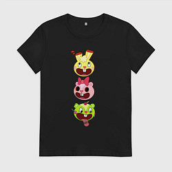 Женская футболка Happy Three Friends heads