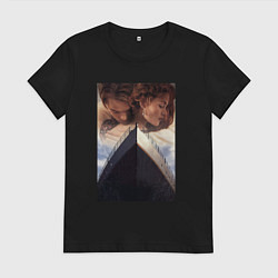 Футболка хлопковая женская Титаник любви, цвет: черный