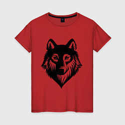 Женская футболка Призрачный волк