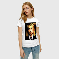 Футболка хлопковая женская Cobain Art, цвет: белый — фото 2