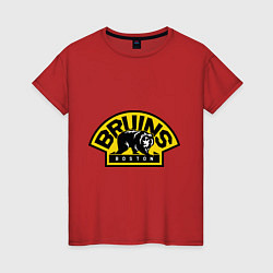 Футболка хлопковая женская HC Boston Bruins Label, цвет: красный