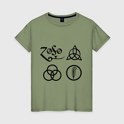 Женская футболка Led Zeppelin: symbols