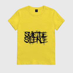 Футболка хлопковая женская Suicide Silence, цвет: желтый