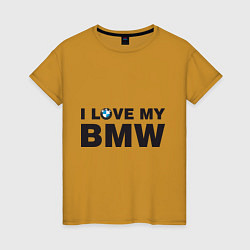 Женская футболка I love my BMW