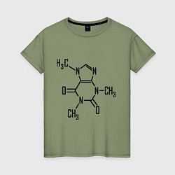 Женская футболка Кофеин формула
