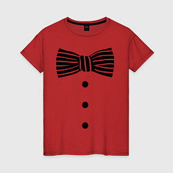 Женская футболка Галстук бабочка в полоску 2