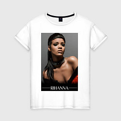 Женская футболка Rihanna: portrait