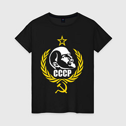 Женская футболка Вождь СССР