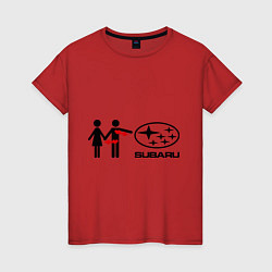 Женская футболка I love subaru