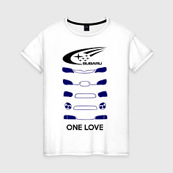 Женская футболка One love subaru