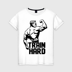 Женская футболка Train hard