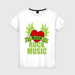 Женская футболка Rock Music Love