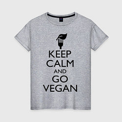 Женская футболка Keep Calm & Go Vegan