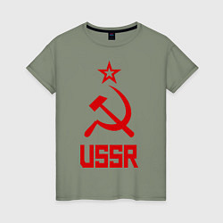 Женская футболка СССР - великая держава