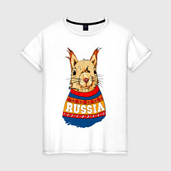 Женская футболка Made in Russia: белка