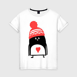 Женская футболка Малый пингвин