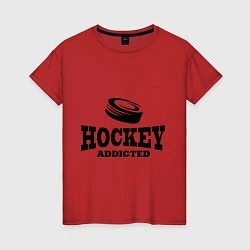 Женская футболка Hockey addicted