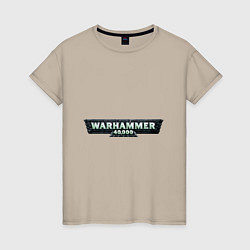 Футболка хлопковая женская Warhammer 40 000, цвет: миндальный