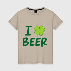 Женская футболка Love beer